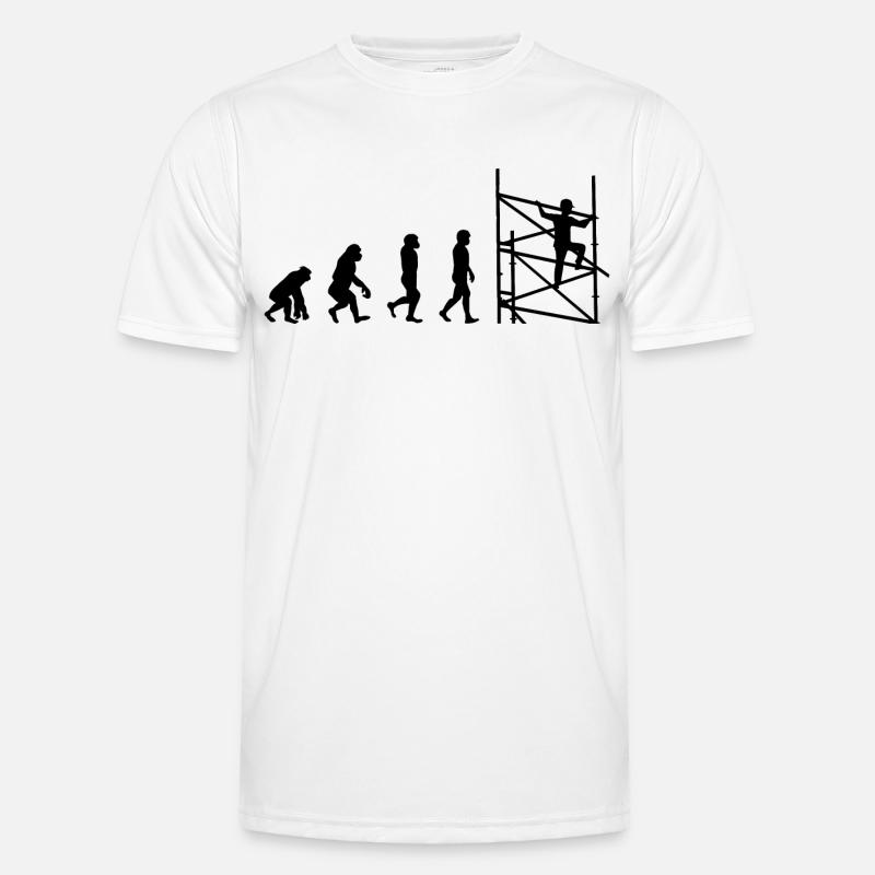 Gerüstgerüst Baugerüst Evolution - Männer Funktions-T-Shirt - Weiß