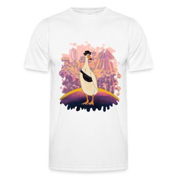 Party duck is at the start! - Men's Functional T-Shirt - white - Front - AI Model Male 178 dark (178cm)