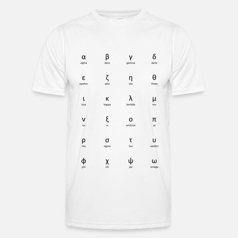 Griechisches Alphabet Männer Funktions-T-Shirt