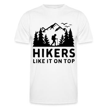 Wanderer Naturfreunde Bergen Wald Outdoor - Männer Funktions-T-Shirt - Weiß - Vorne - AI Model Male 178 dark (178cm)
