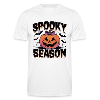 Halloween Kürbis Spooky Season - Männer Funktions-T-Shirt - Weiß - Vorne - AI Model Male 178 dark (178cm)