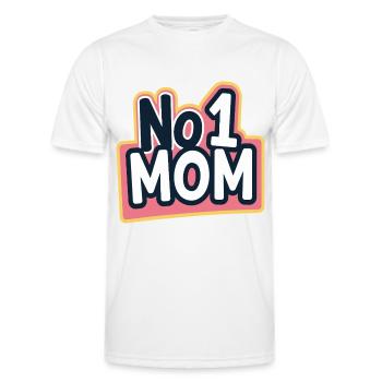 Nummer 1 Mama – Bunt & Liebevoll Muttertag - Männer Funktions-T-Shirt - Weiß - Vorne - AI Model Male 178 dark (178cm)