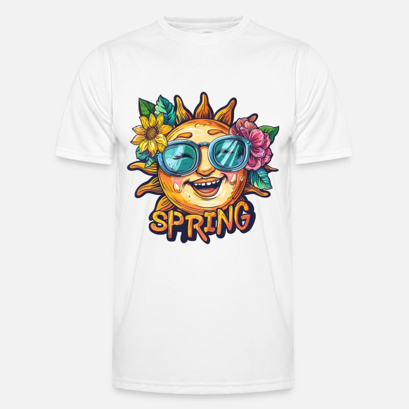 Spring Spring Sun Flowers - Men's Functional T-Shirt - white