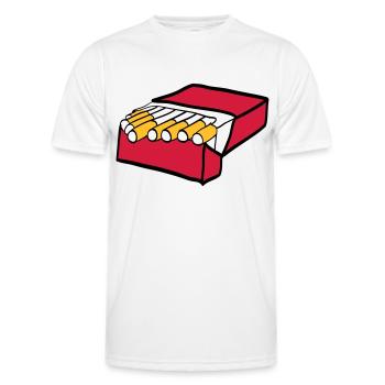 Zigaretten - Männer Funktions-T-Shirt - Weiß - Vorne - AI Model Male 178 dark (178cm)
