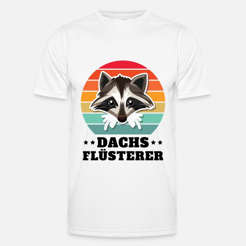 Dachs Flüsterer Retro Geschenk - Männer Funktions-T-Shirt - Weiß