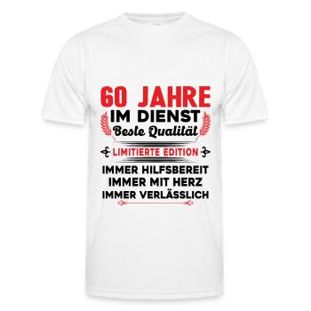 60 Jahre im Dienst 60 Jähriges Dienstjubiläum - Männer Funktions-T-Shirt - Weiß - Vorne - AI Model Male 178 dark (178cm)