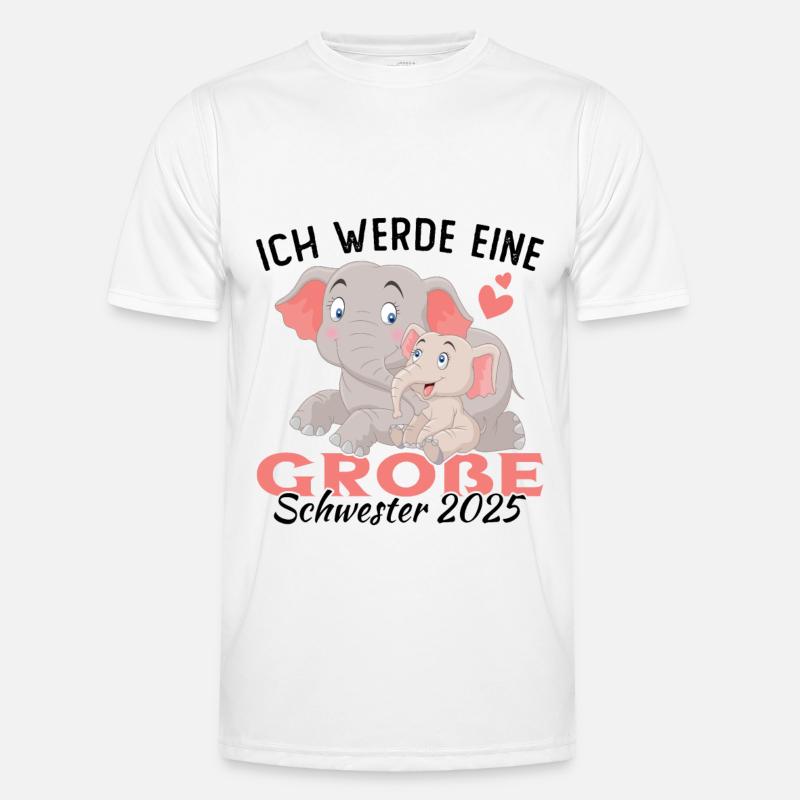 Ich Werde eine Große Schwester 2025 Männer Funktions-T-Shirt