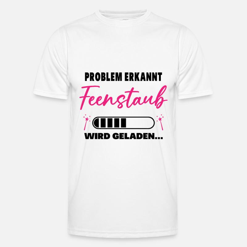 Problem erkannt Feenstaub wird geladen Fee Einhorn Männer Funktions-T-Shirt