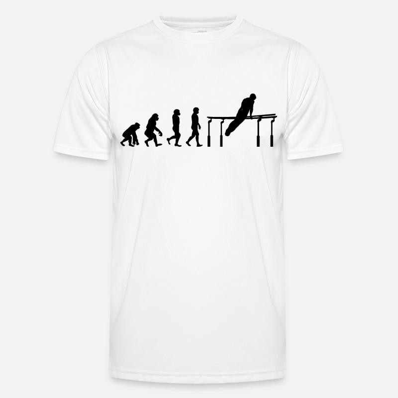 Kunstturnen Parallelbarren Turner Evolution - Männer Funktions-T-Shirt - Weiß