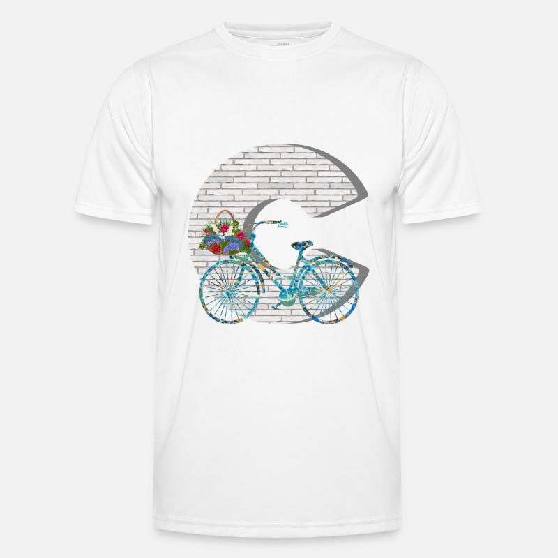 fahrrad e 100 c - Männer Funktions-T-Shirt - Weiß