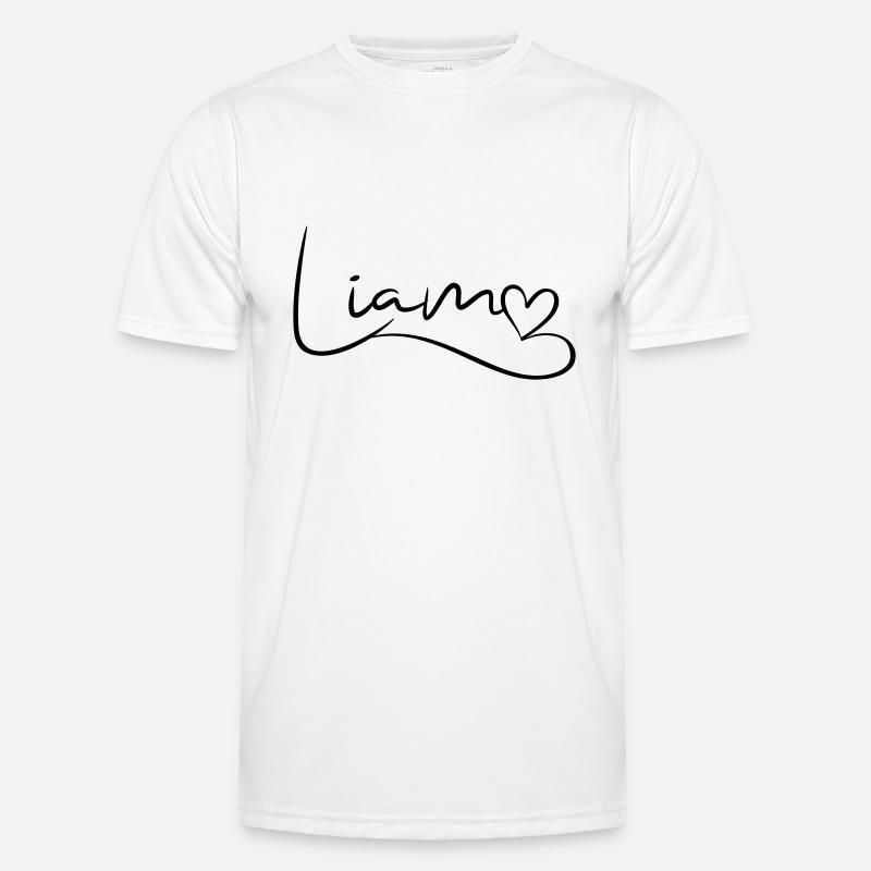 Liam Name Vorname Herzdekor Männer Funktions-T-Shirt