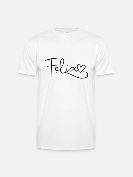 Felix, nom, prénom, déco - T-shirt sport Homme - blanc