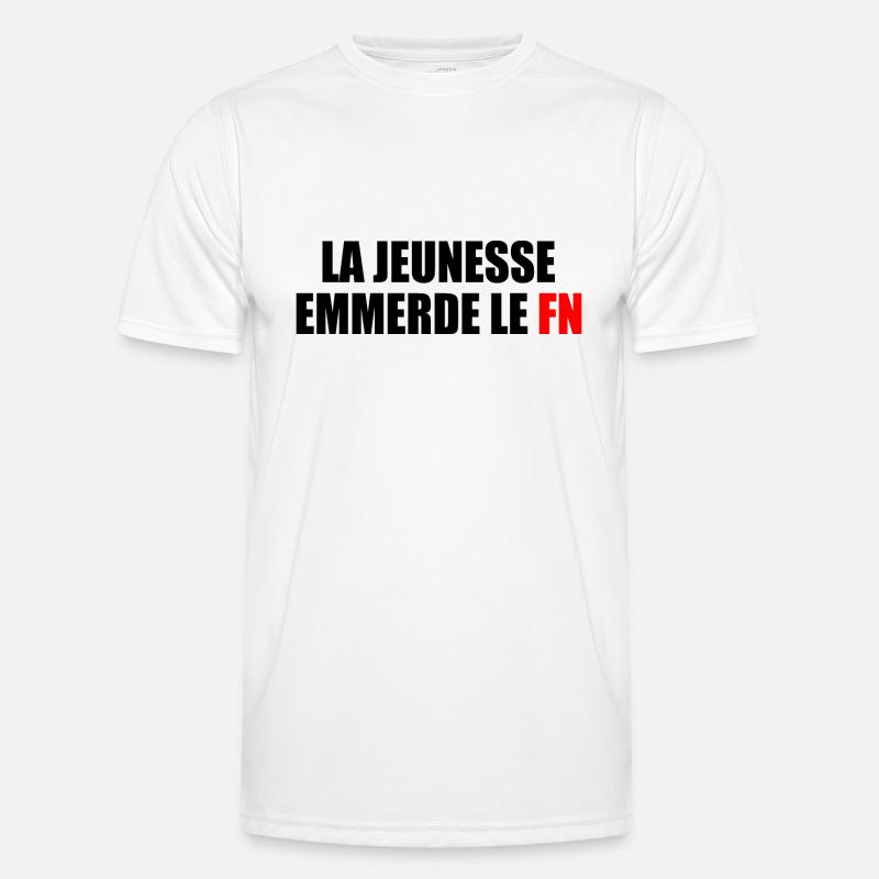 Scheiß auf den Front National - Männer Funktions-T-Shirt - Weiß
