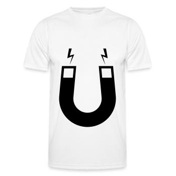 Hufeisen magnet - Männer Funktions-T-Shirt - Weiß - Vorne - AI Model Male 178 dark (178cm)