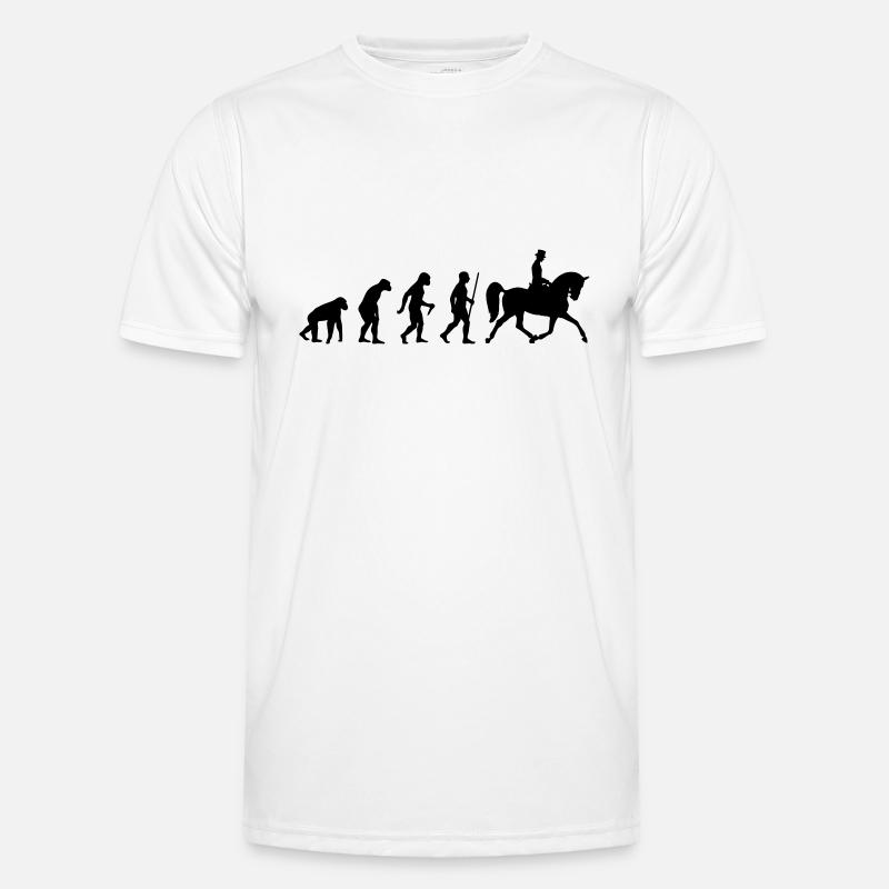 Evolution Dressurreiter I - Männer Funktions-T-Shirt - Weiß