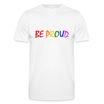 Be proud - Männer Funktions-T-Shirt - Weiß - Vorne - AI Model Male 178 dark (178cm)