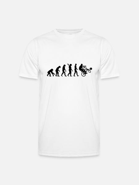 Evolution Cycle ball - T-shirt sport Homme - blanc