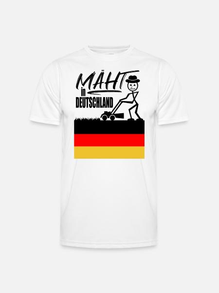 Mäht in Deutschland - Männer Funktions-T-Shirt - Weiß