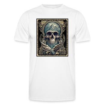 Geist der Berge Wandern Mysteriös Unheimlich - Männer Funktions-T-Shirt - Weiß - Vorne - AI Model Male 178 dark (178cm)
