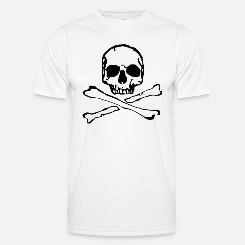 Crâne Bones Bones style Tattoo T-shirt sport Homme