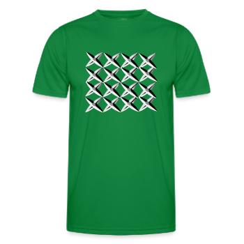 motif de croix de filet gris - T-shirt sport Homme - vert - Devant - AI Model Male 178 dark (178cm)