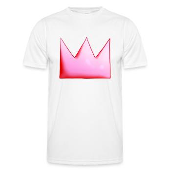 Couronne rose Forme du symbole de dessin animé - T-shirt sport Homme - blanc - Devant - AI Model Male 178 dark (178cm)