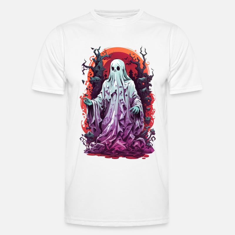 Halloween Ghost - Men's Functional T-Shirt - white