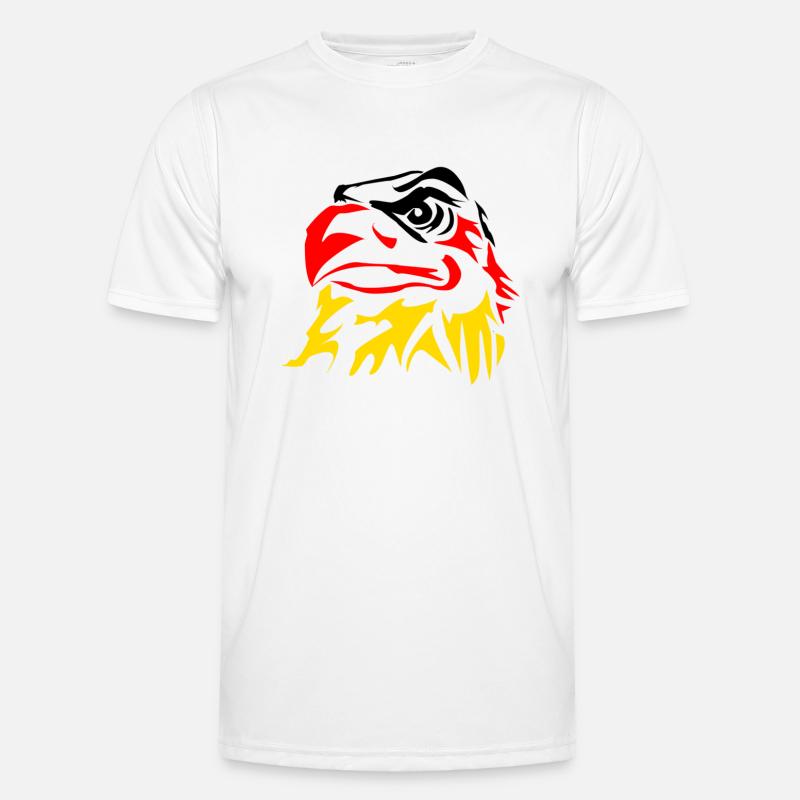 Black-red-gold eagle - Men's Functional T-Shirt - white