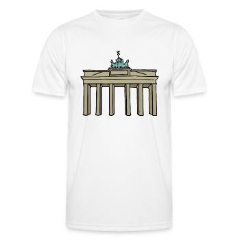 Brandenburg Gate BERLIN c - Men's Functional T-Shirt - white - Front - AI Model Male 178 dark (178cm)