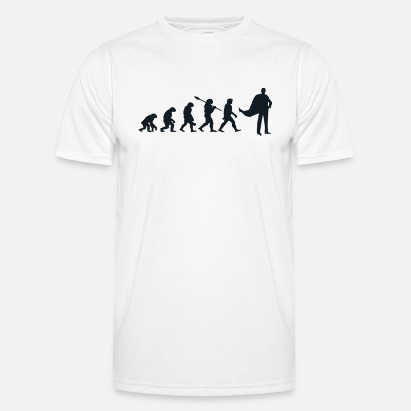 Darwin evolution for Supermans 🦸 ♂️ - Men's Functional T-Shirt - white