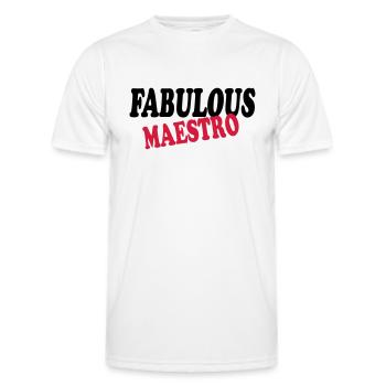 Fabulous maestro 111 - Männer Funktions-T-Shirt - Weiß - Vorne - AI Model Male 178 dark (178cm)
