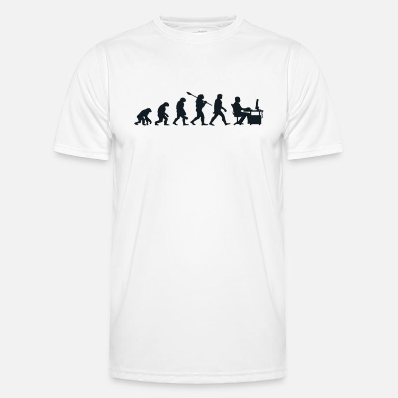 Darwin Evolution for Geeks 💻 - Men's Functional T-Shirt - white