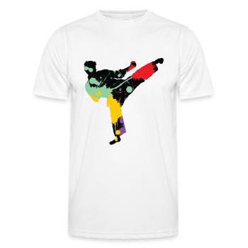 karaté - T-shirt sport Homme - blanc - Devant - AI Model Male 178 dark (178cm)