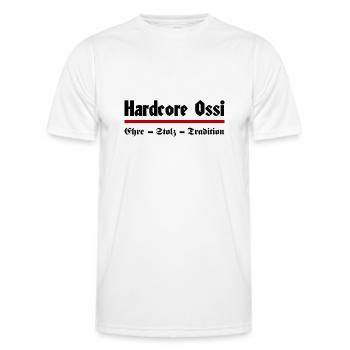 Harter Ossi - Ostdeutscher Ostdeutschland DDR BRD - Männer Funktions-T-Shirt - Weiß - Vorne - AI Model Male 178 dark (178cm)