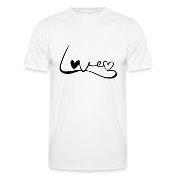 Love Font - Men's Functional T-Shirt - white - Front - AI Model Male 178 dark (178cm)