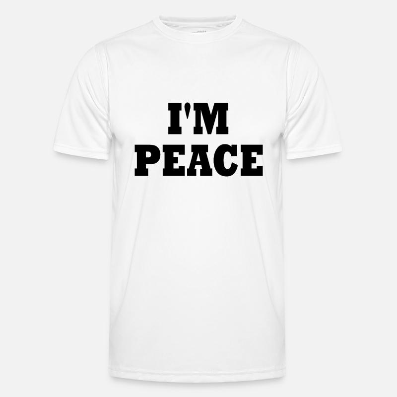 I'm peace - Männer Funktions-T-Shirt - Weiß