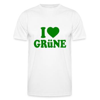 I love grüne - Männer Funktions-T-Shirt - Weiß - Vorne - AI Model Male 178 dark (178cm)