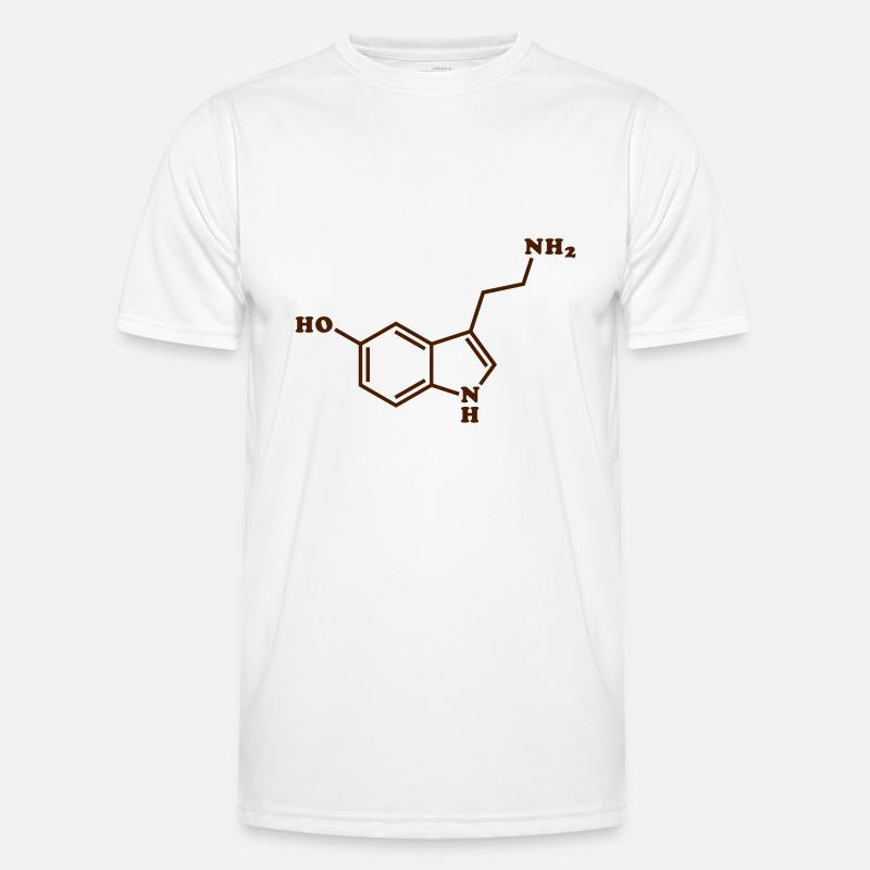 Formule chimique moléculaire de sérotonine T-shirt sport Homme