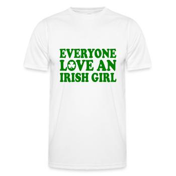 everyone loves an irish girl - Männer Funktions-T-Shirt - Weiß - Vorne - AI Model Male 178 dark (178cm)