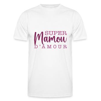 Super Mamou D'amour - T-shirt sport Homme - blanc - Devant - AI Model Male 178 dark (178cm)