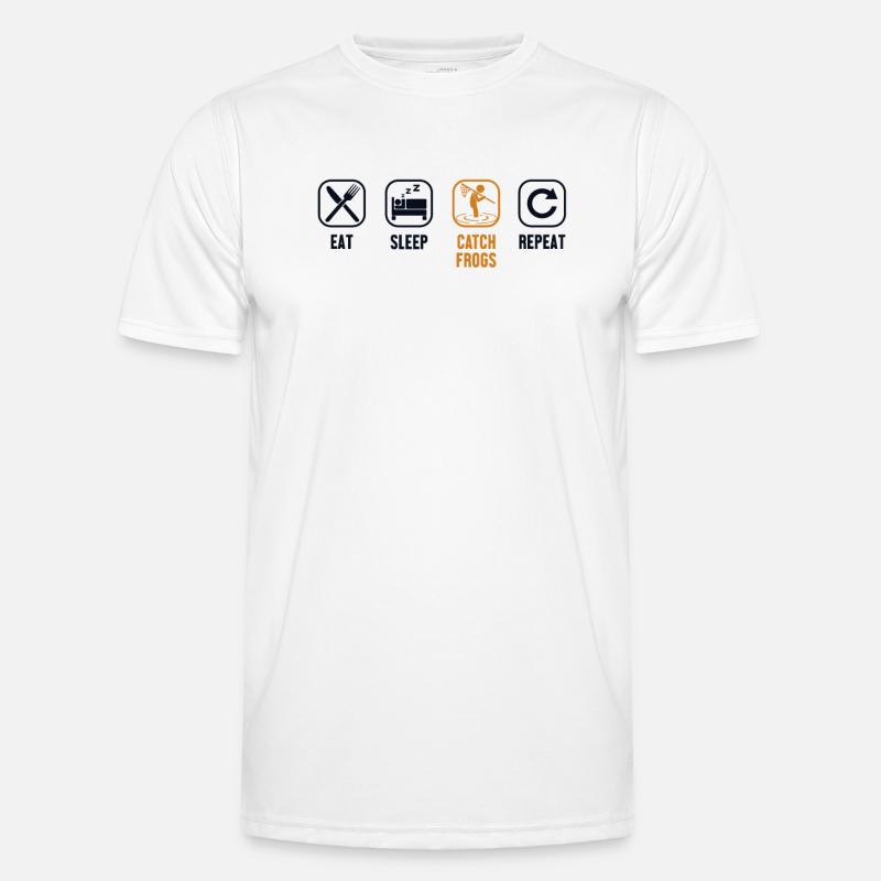 Eat Sleep Catch Frogs Repeat Toad Tadpole Men's Functional T-Shirt