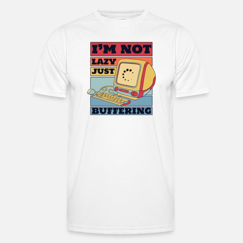 No Lazy Just Buffering Admin IT Operations Men's Functional T-Shirt