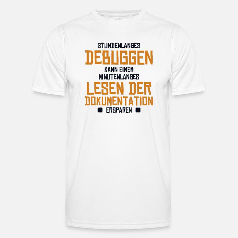 Stundenlanges Debuggen Softwareingenieur Coder - Männer Funktions-T-Shirt - Weiß