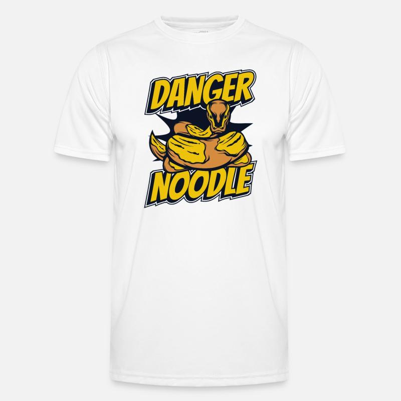Danger Noodle Schuppenkriechtiere Python Banana - Men's Functional T-Shirt - white