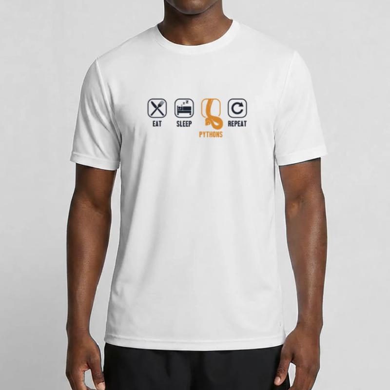 Eat Sleep Pythons Repeat Python Snake Banana Men's Functional T-Shirt