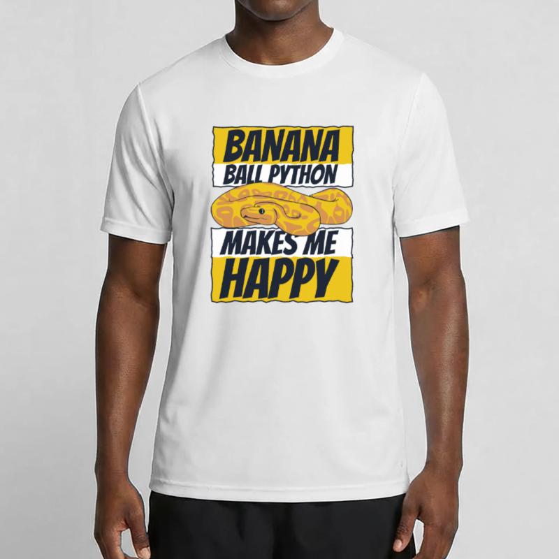 Me rend heureux Serpent Python Boule de banane Python T-shirt sport Homme