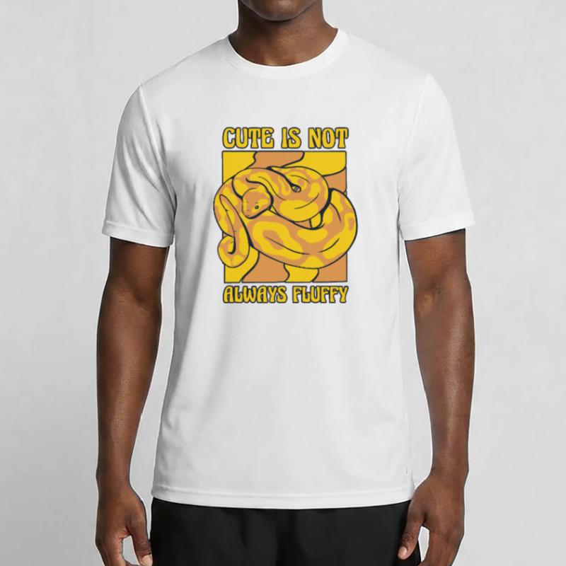 Cute Is Not Always Fluffy Python Snake Banana Men's Functional T-Shirt