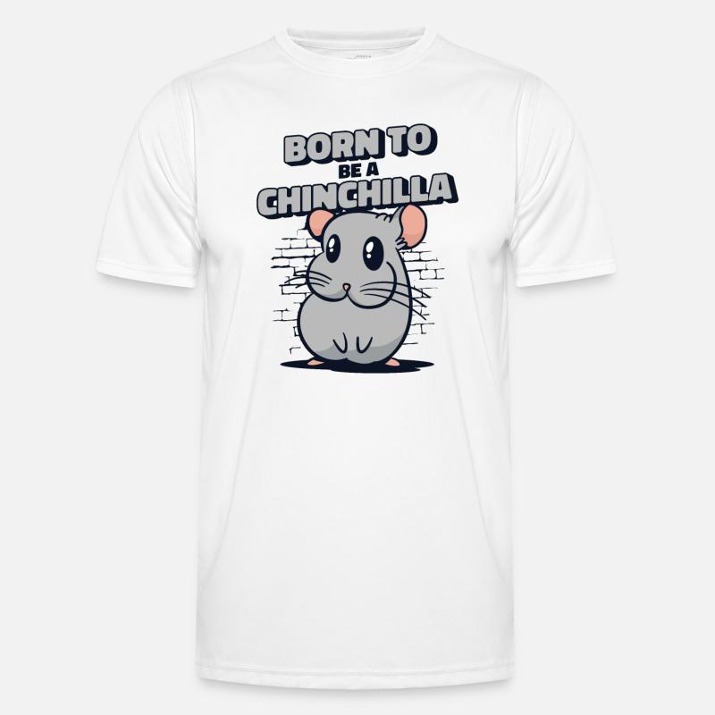 Né pour être un chinchilla à queue courte longue queue T-shirt sport Homme