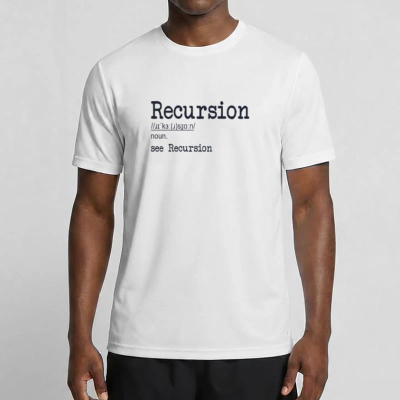 Recursion Definition Developer Coder Programmierer Männer Funktions-T-Shirt