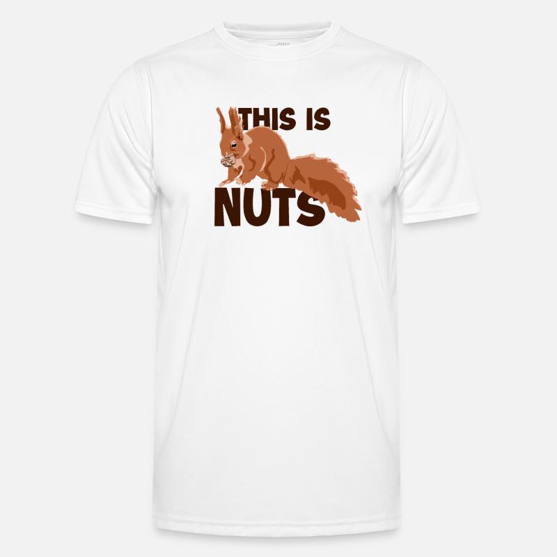 This Is Nuts Fuchshörnchen Grauhörnchen - Männer Funktions-T-Shirt - Weiß